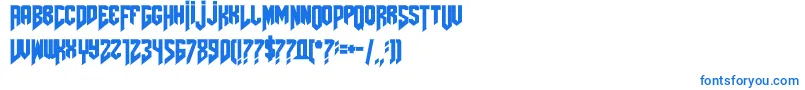 Amazdoomleft2 Font – Blue Fonts on White Background