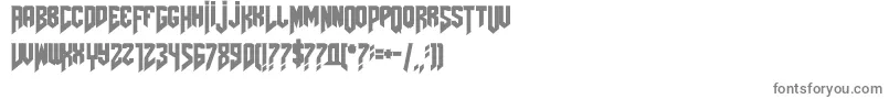 Amazdoomleft2 Font – Gray Fonts on White Background