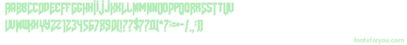 Amazdoomleft2 Font – Green Fonts on White Background