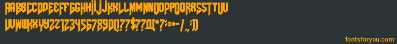 Amazdoomleft2 Font – Orange Fonts on Black Background