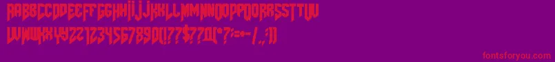 Amazdoomleft2 Font – Red Fonts on Purple Background