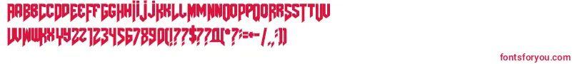 Amazdoomleft2 Font – Red Fonts on White Background