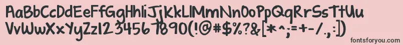 Kgshadowoftheday Font – Black Fonts on Pink Background