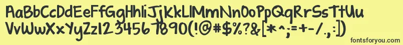 Kgshadowoftheday Font – Black Fonts on Yellow Background