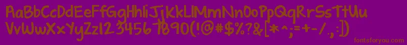 Kgshadowoftheday Font – Brown Fonts on Purple Background