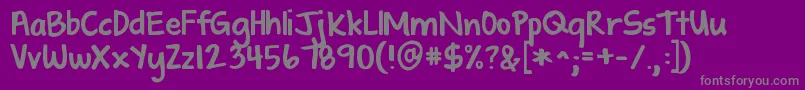 Kgshadowoftheday Font – Gray Fonts on Purple Background