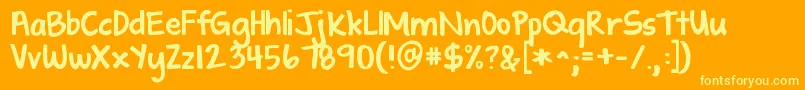 Kgshadowoftheday Font – Yellow Fonts on Orange Background