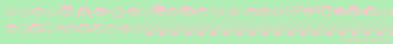 Chickabiddies Font – Pink Fonts on Green Background