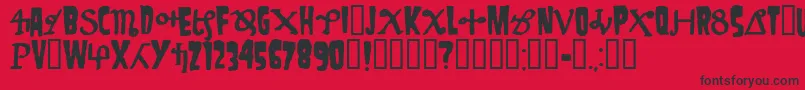 Danzig4p Font – Black Fonts on Red Background