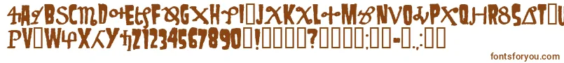 Danzig4p-fontti – ruskeat fontit valkoisella taustalla