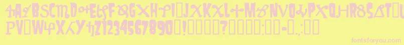 Danzig4p Font – Pink Fonts on Yellow Background