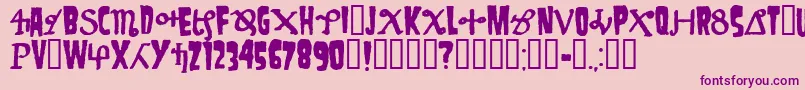 Danzig4p Font – Purple Fonts on Pink Background