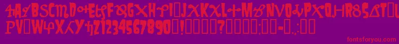 Danzig4p Font – Red Fonts on Purple Background