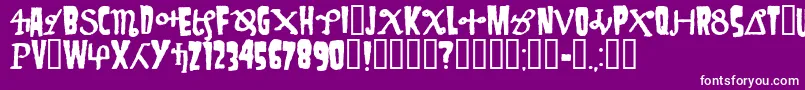 Danzig4p Font – White Fonts on Purple Background