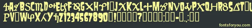 Danzig4p Font – Yellow Fonts on Black Background