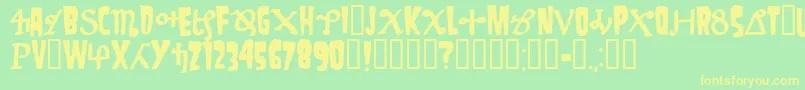 Danzig4p Font – Yellow Fonts on Green Background