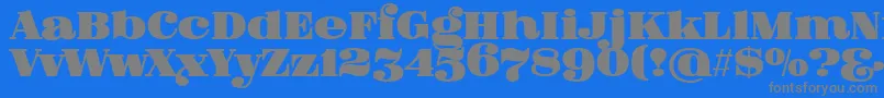 Шрифт FatFlamingo5Overlay – серые шрифты на синем фоне