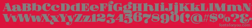 フォントFatFlamingo5Overlay – 赤い背景に灰色の文字