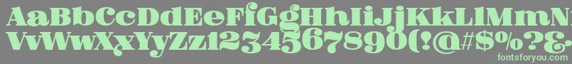 FatFlamingo5Overlay Font – Green Fonts on Gray Background