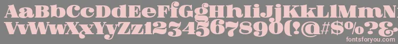 FatFlamingo5Overlay Font – Pink Fonts on Gray Background