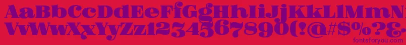 FatFlamingo5Overlay Font – Purple Fonts on Red Background