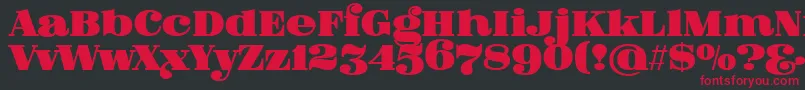 FatFlamingo5Overlay Font – Red Fonts on Black Background