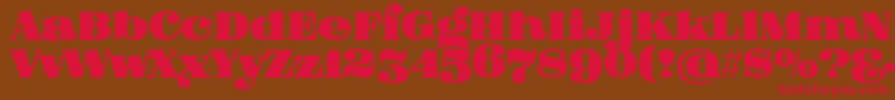 FatFlamingo5Overlay Font – Red Fonts on Brown Background