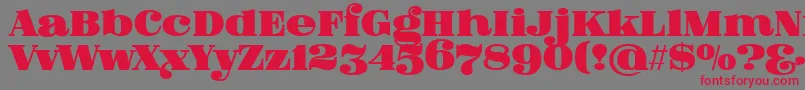 Police FatFlamingo5Overlay – polices rouges sur fond gris