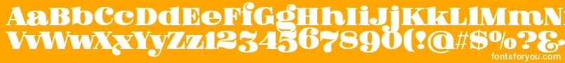 FatFlamingo5Overlay Font – White Fonts on Orange Background