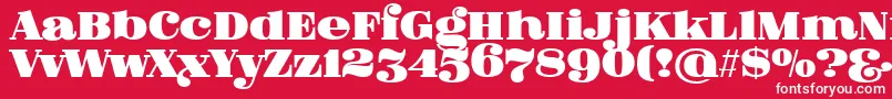FatFlamingo5Overlay Font – White Fonts on Red Background