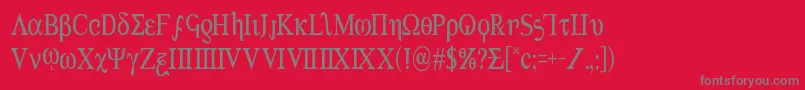 Achilles3cond Font – Gray Fonts on Red Background