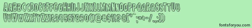Шрифт Hitchblockengrave – чёрные шрифты на зелёном фоне