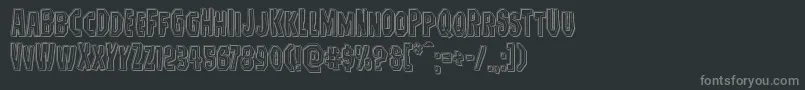 Hitchblockengrave Font – Gray Fonts on Black Background