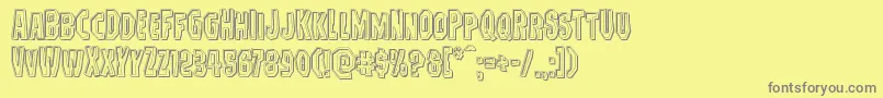 Hitchblockengrave Font – Gray Fonts on Yellow Background