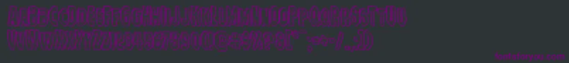 Hitchblockengrave Font – Purple Fonts on Black Background