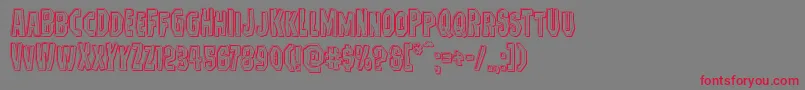 Hitchblockengrave Font – Red Fonts on Gray Background