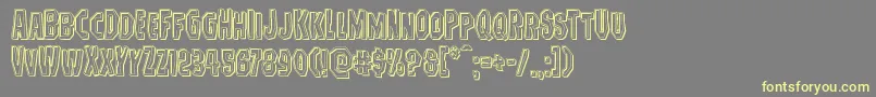 Hitchblockengrave Font – Yellow Fonts on Gray Background