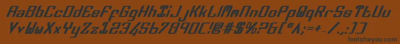 ZeeLanceBoldItalic Font – Black Fonts on Brown Background