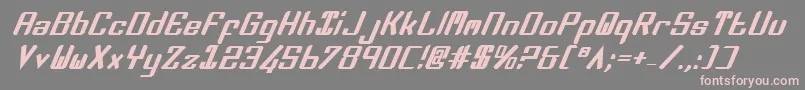 ZeeLanceBoldItalic Font – Pink Fonts on Gray Background
