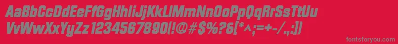 DiamondHeavySfBoldItalic Font – Gray Fonts on Red Background
