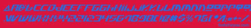 フォントGenv2i – 赤い背景に青い文字
