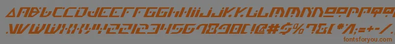 フォントGenv2i – 茶色の文字が灰色の背景にあります。