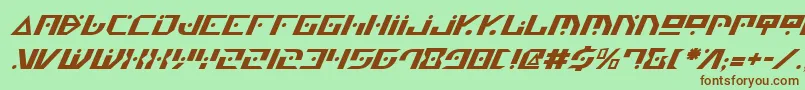 Genv2i Font – Brown Fonts on Green Background