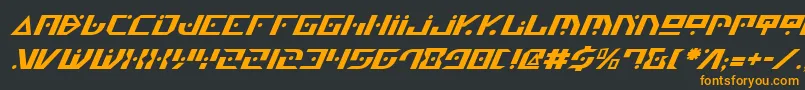 フォントGenv2i – 黒い背景にオレンジの文字