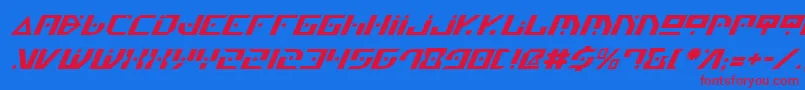Genv2i Font – Red Fonts on Blue Background