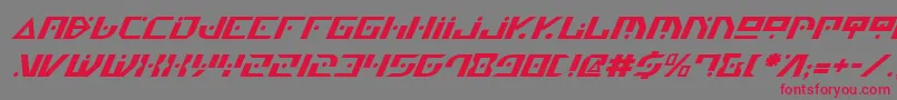 Genv2i-Schriftart – Rote Schriften auf grauem Hintergrund