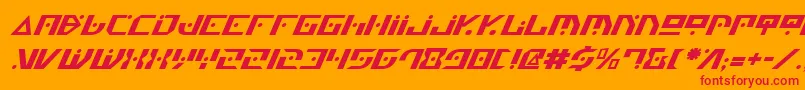 Genv2i Font – Red Fonts on Orange Background