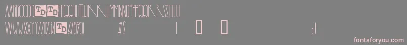 フォントYaroslavTrialVersion – 灰色の背景にピンクのフォント