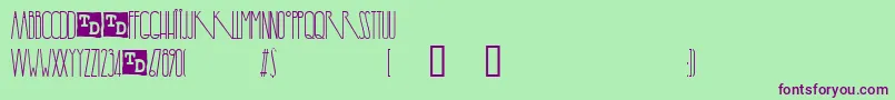 Шрифт YaroslavTrialVersion – фиолетовые шрифты на зелёном фоне