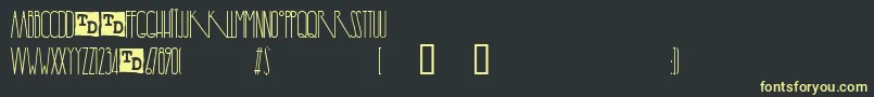Fonte YaroslavTrialVersion – fontes amarelas em um fundo preto